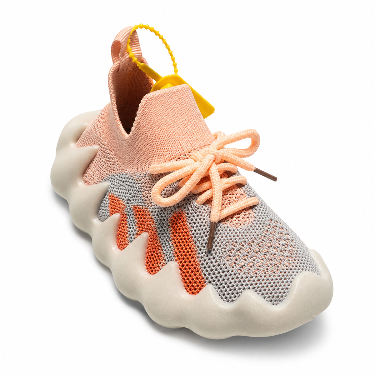 Kids CloudFlex Sneakers – Blush Pink & Grey